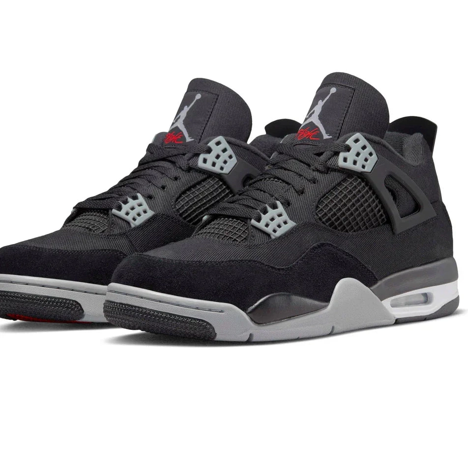 Air Black Jordan 4 SE Canvas Retro 0723